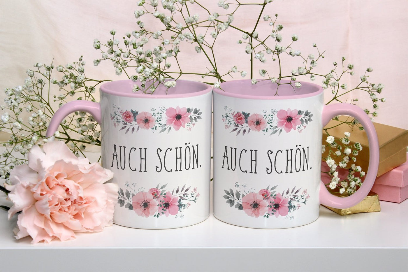 Bild: Tasse - Auch schön. - blumig Geschenkidee