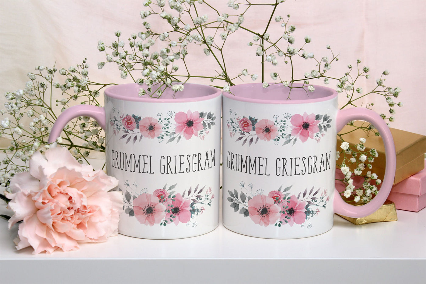 Bild: Tasse - Grummel Griesgram - blumig Geschenkidee