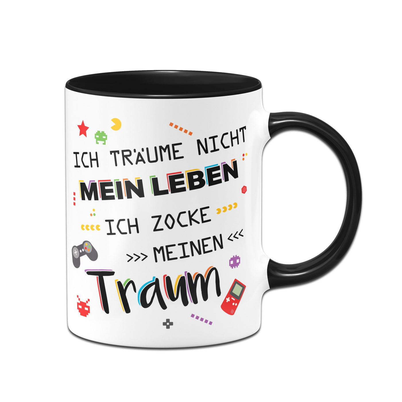 Bild: Gaming Tasse - Ich träume nicht mein Leben! Ich zocke meinen zocke meinen Traum! (bunt) Geschenkidee