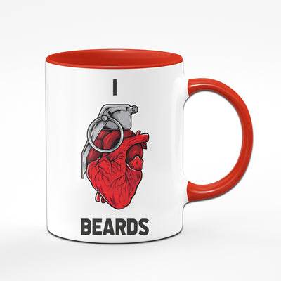 Bild: Tasse - I Love Beards Herzgranate Geschenkidee