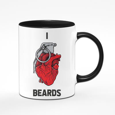 Bild: Tasse - I Love Beards Herzgranate Geschenkidee