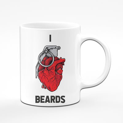 Bild: Tasse - I Love Beards Herzgranate Geschenkidee