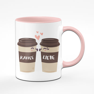 Bild: Tasse - Kaffee Liebe mit küssenden Kaffeebecher Geschenkidee