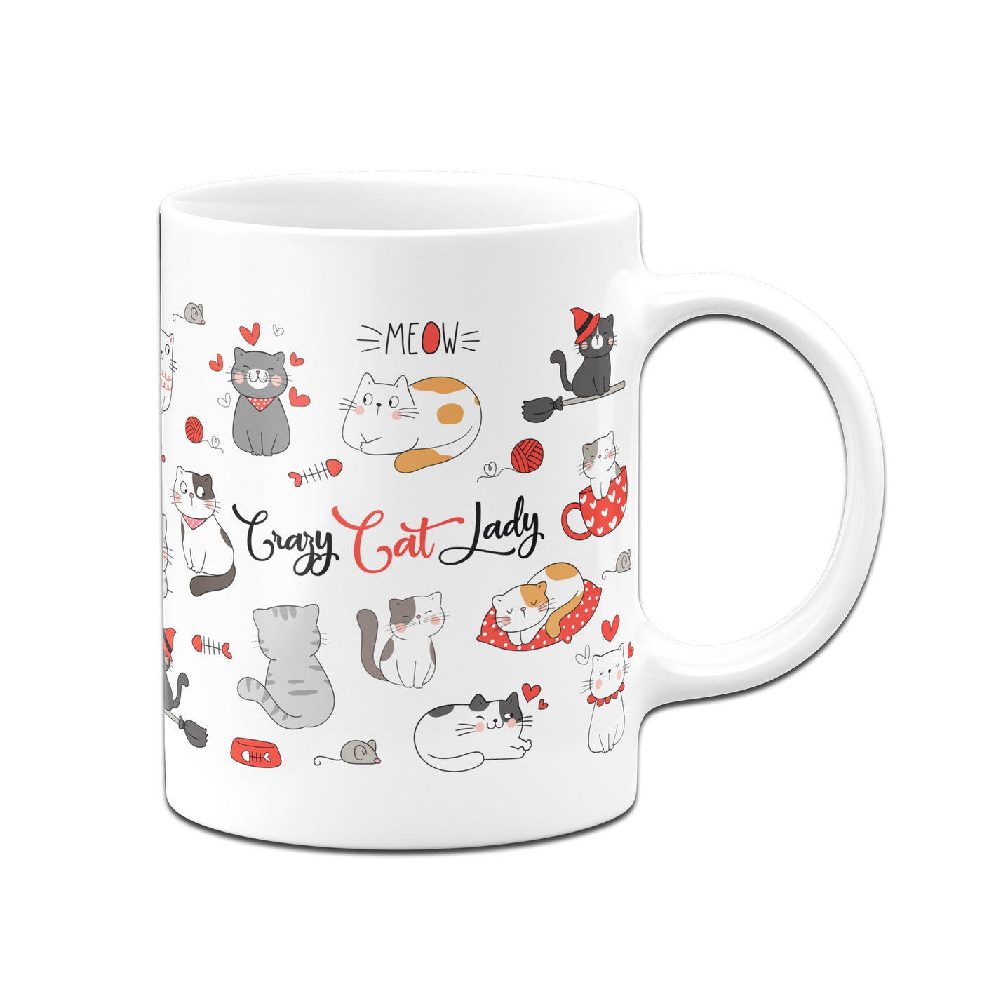 Bild: Tasse - Crazy Cat Lady (Rundumdruck) Geschenkidee