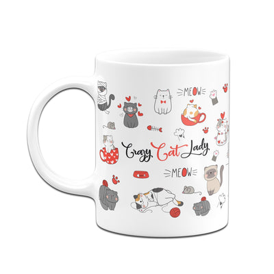 Bild: Tasse - Crazy Cat Lady (Rundumdruck) Geschenkidee