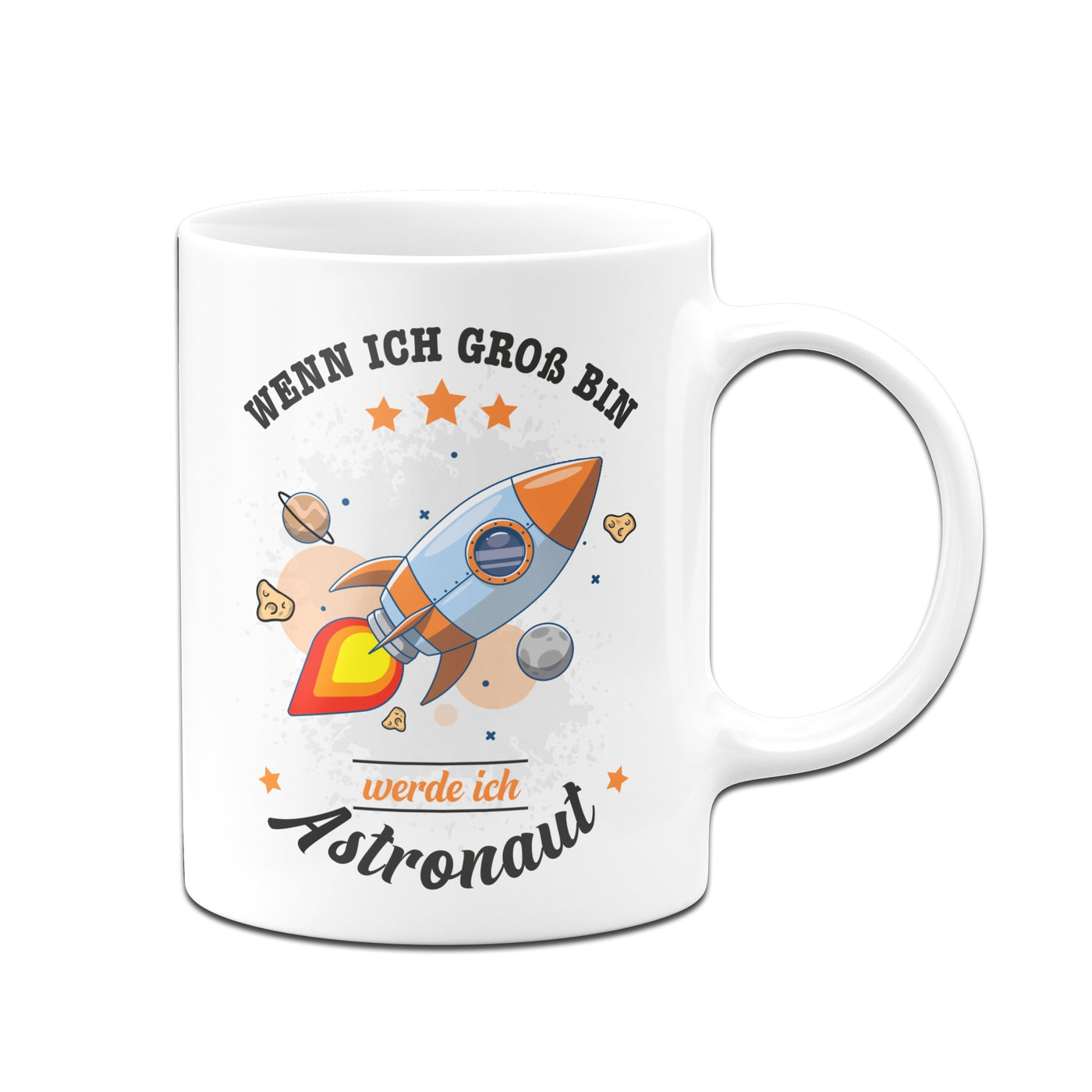 Bild: Kinder-Tasse - Wenn ich groß bin, werde ich Astronaut. Geschenkidee