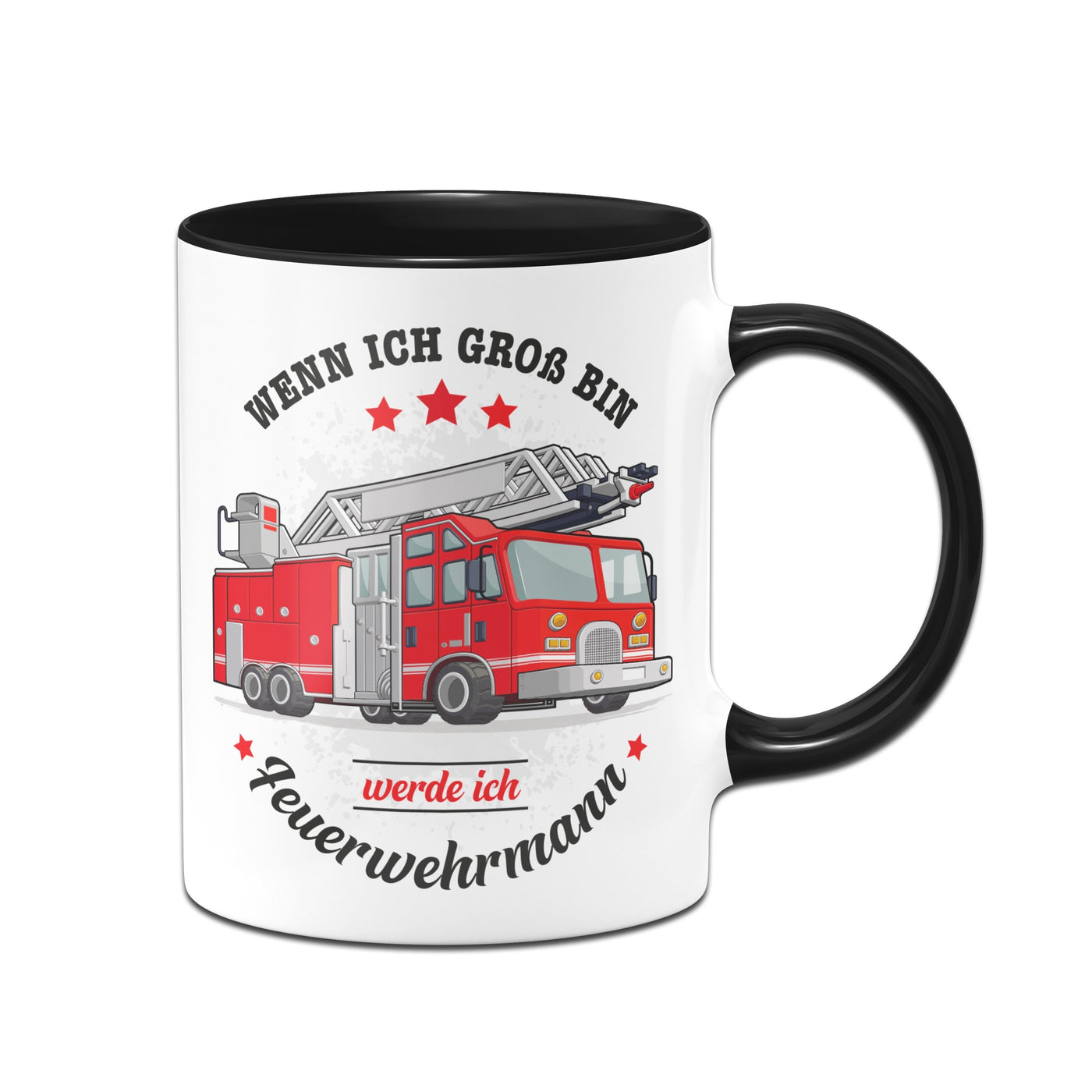 Bild: Kinder-Tasse - Wenn ich groß bin, werde ich Feuerwehrmann Geschenkidee