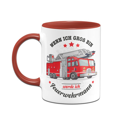 Bild: Kinder-Tasse - Wenn ich groß bin, werde ich Feuerwehrmann Geschenkidee