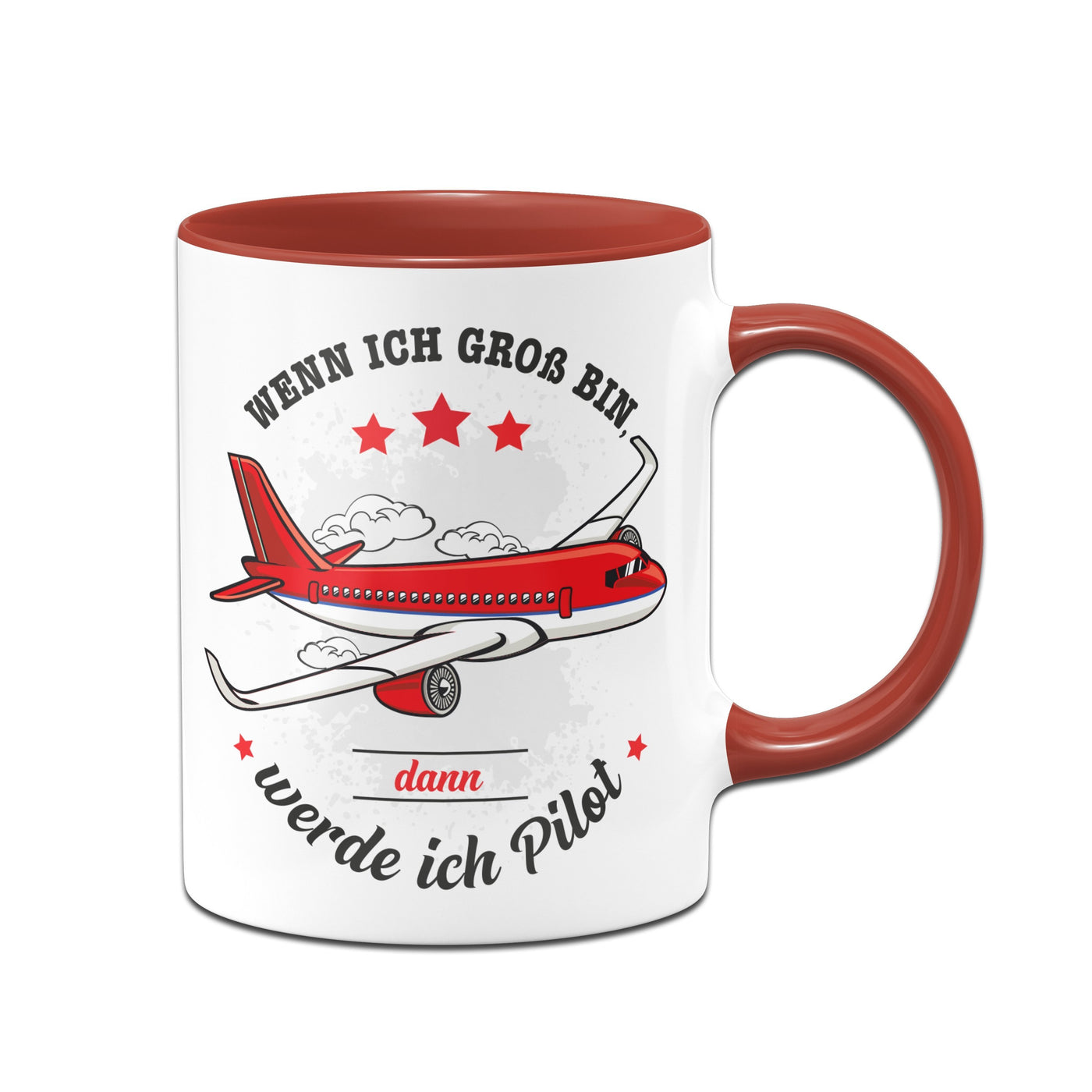 Bild: Kinder-Tasse - Wenn ich groß bin, werde ich Pilot. Geschenkidee