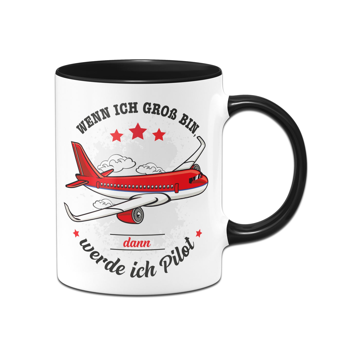 Bild: Kinder-Tasse - Wenn ich groß bin, werde ich Pilot. Geschenkidee