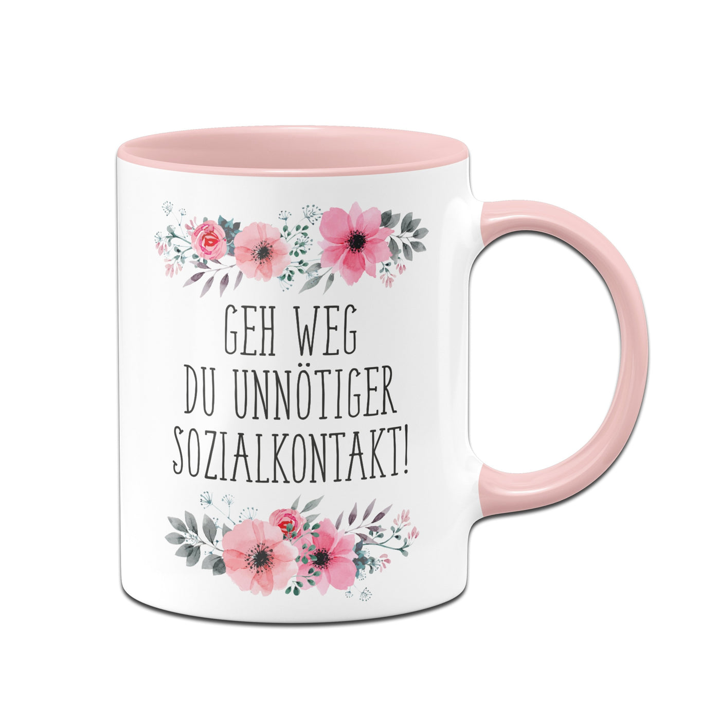 Bild: Tasse - Geh weg du unnötiger Sozialkontakt Geschenkidee