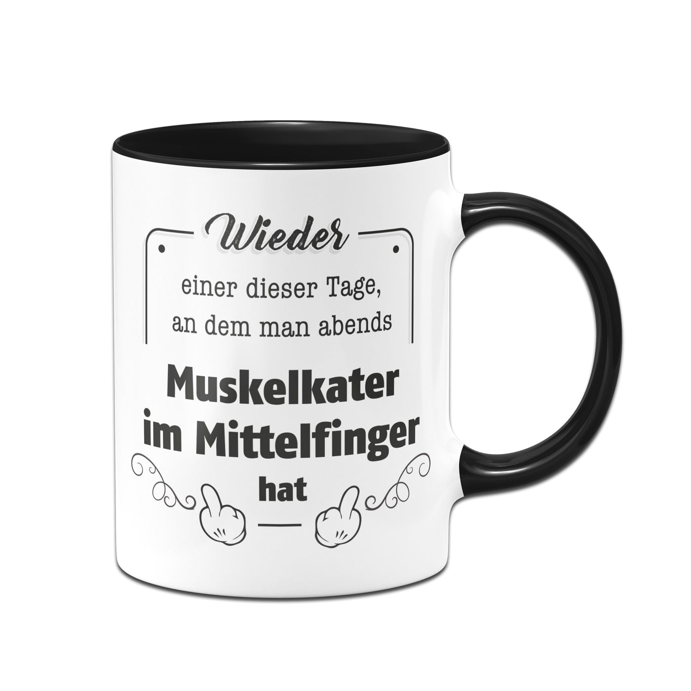 Bild: Tasse - Muskelkater im Mittelfinger Geschenkidee