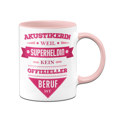 Bild: Tasse - Akustikerin, weil Superheldin kein offizieller Beruf ist. Geschenkidee