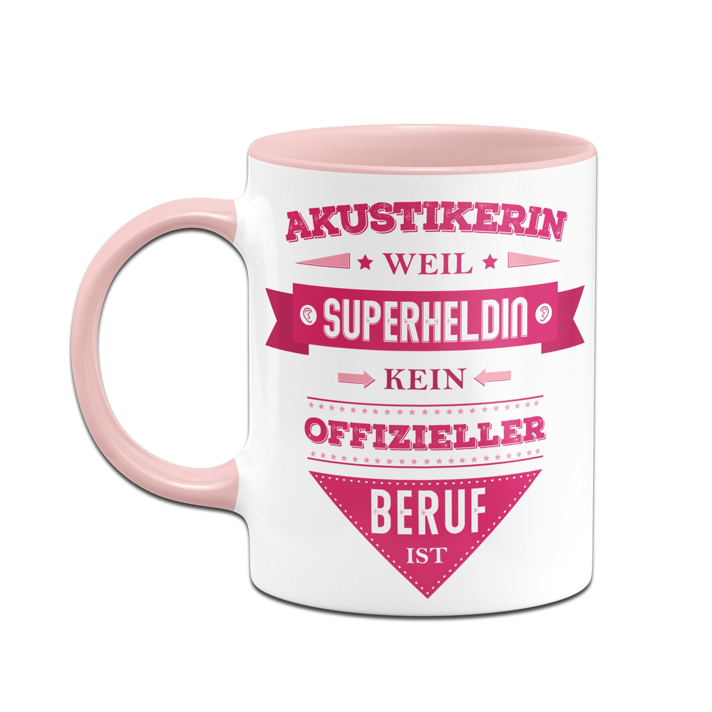 Bild: Tasse - Akustikerin, weil Superheldin kein offizieller Beruf ist. Geschenkidee