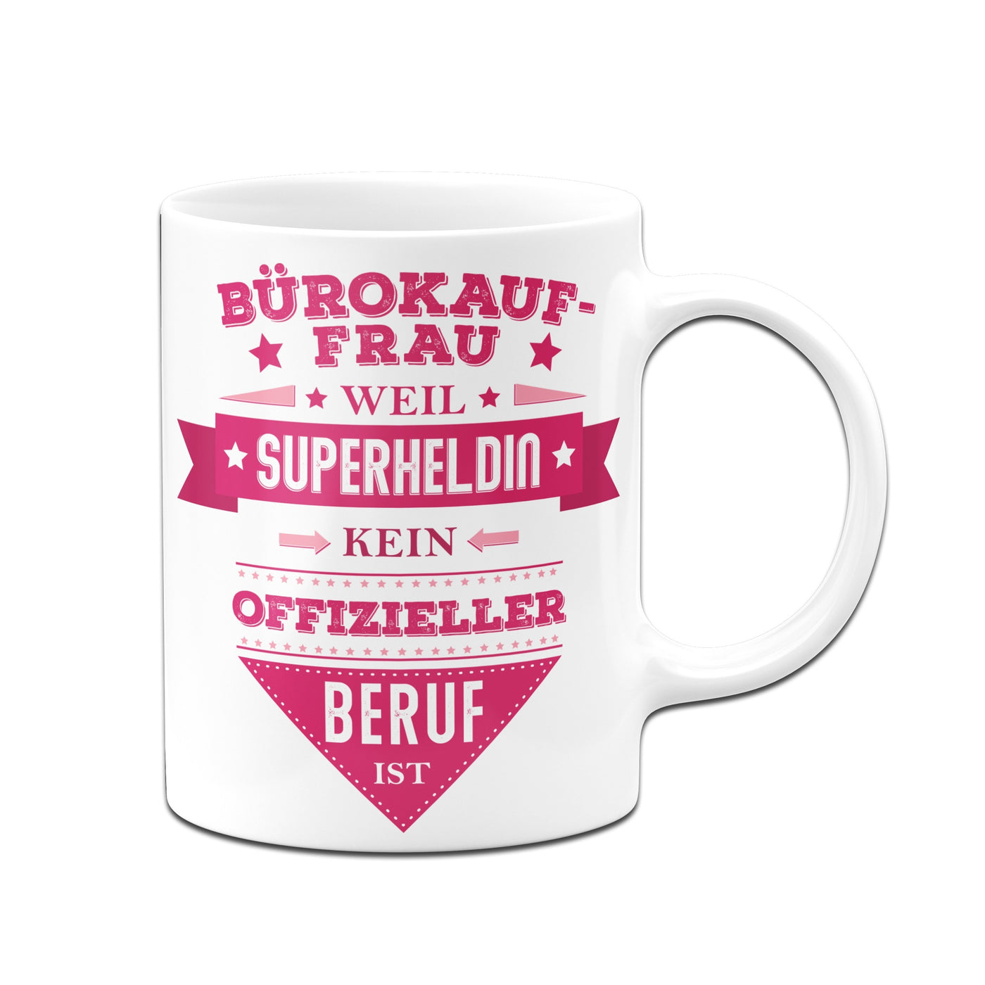 Bild: Tasse - Bürokauffrau, weil Superheldin kein offizieller Beruf ist. Geschenkidee