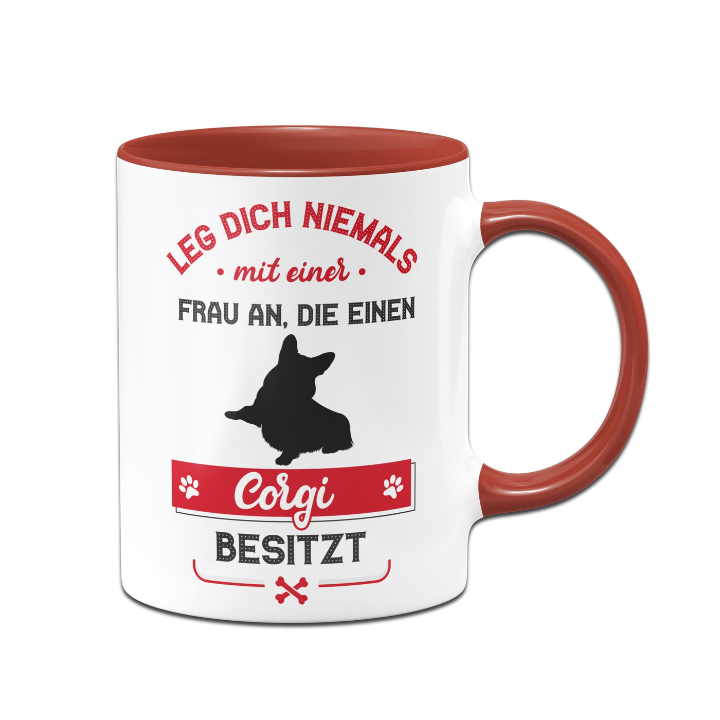 Bild: Tasse - Leg dich niemals mit einer Frau an, die einen Corgi besitzt Geschenkidee