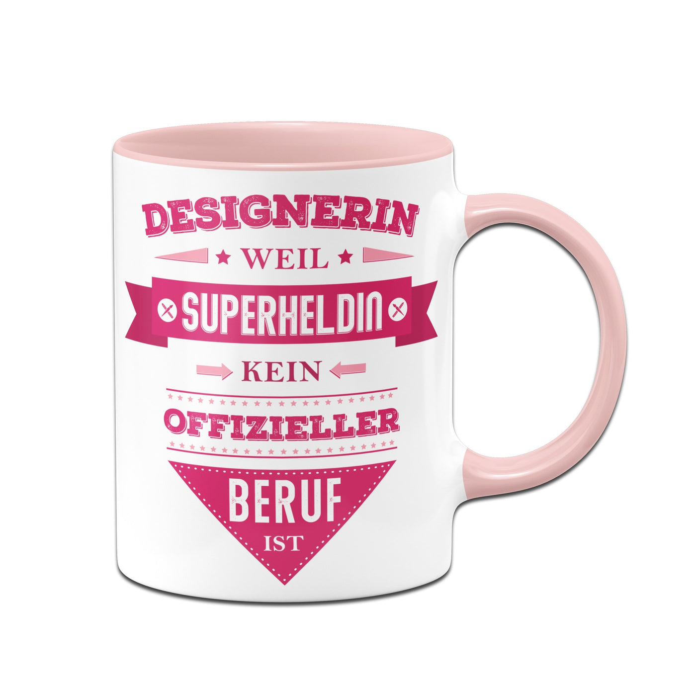 Bild: Tasse - Designerin, weil Superheldin kein offizieller Beruf ist. Geschenkidee