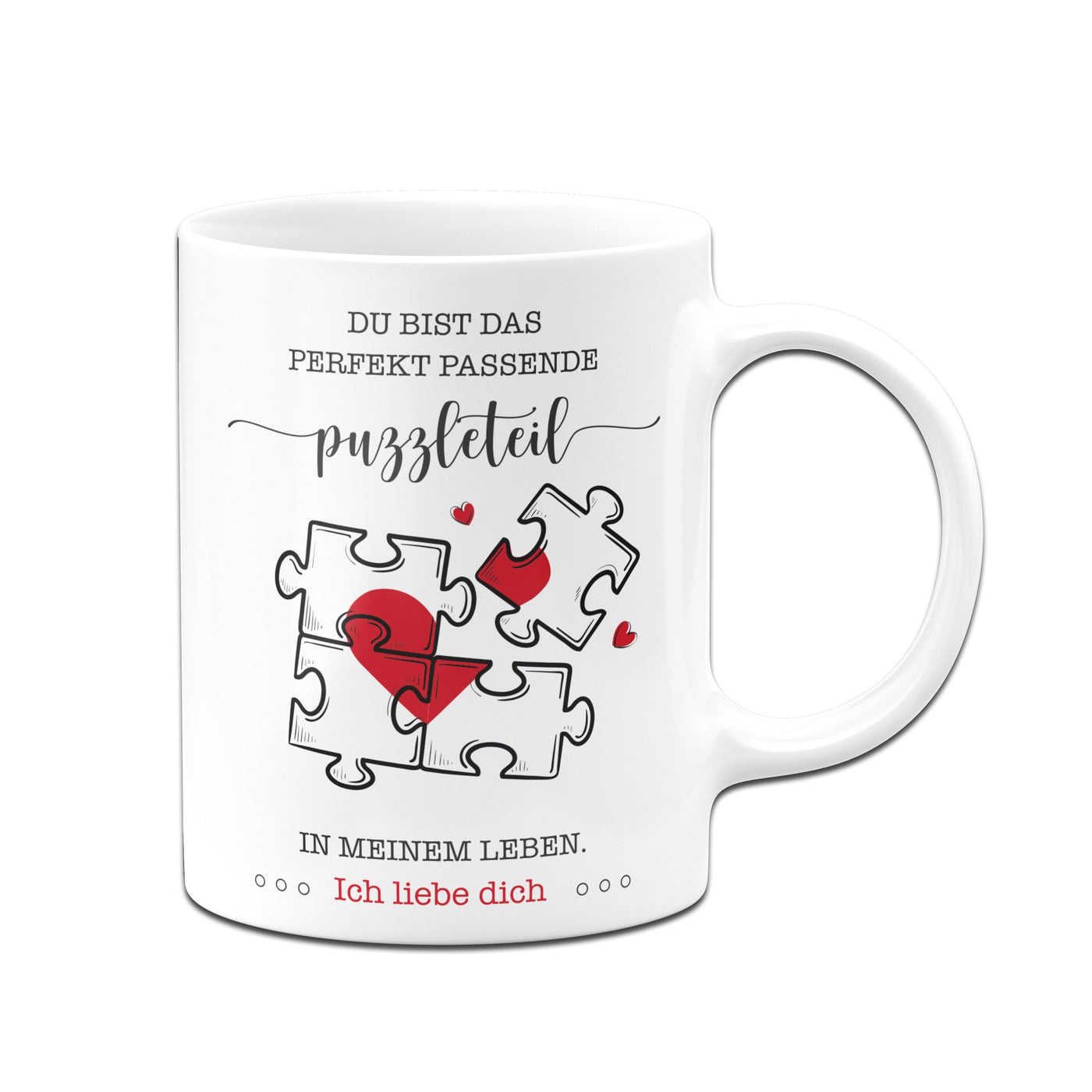 Bild: Tasse - Du bist das perfekt passende Puzzleteil in meinem Leben. Ich liebe dich. Geschenkidee