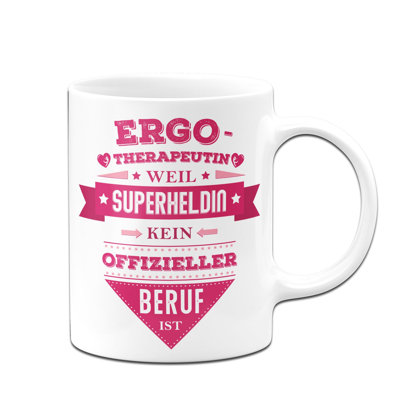 Bild: Tasse - Ergotherapeutin, weil Superheldin kein offizieller Beruf ist. Geschenkidee