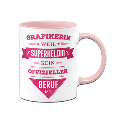 Bild: Tasse - Grafikerin, weil Superheldin kein offizieller Beruf ist. Geschenkidee