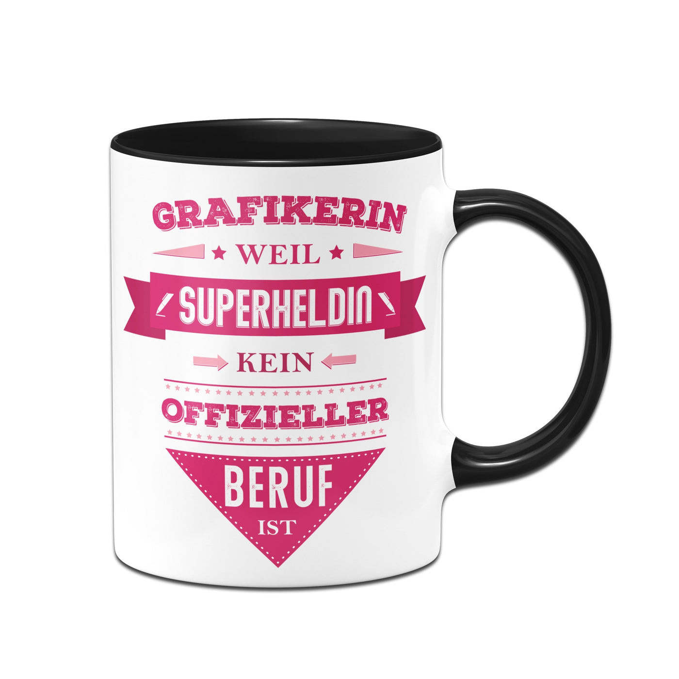 Bild: Tasse - Grafikerin, weil Superheldin kein offizieller Beruf ist. Geschenkidee