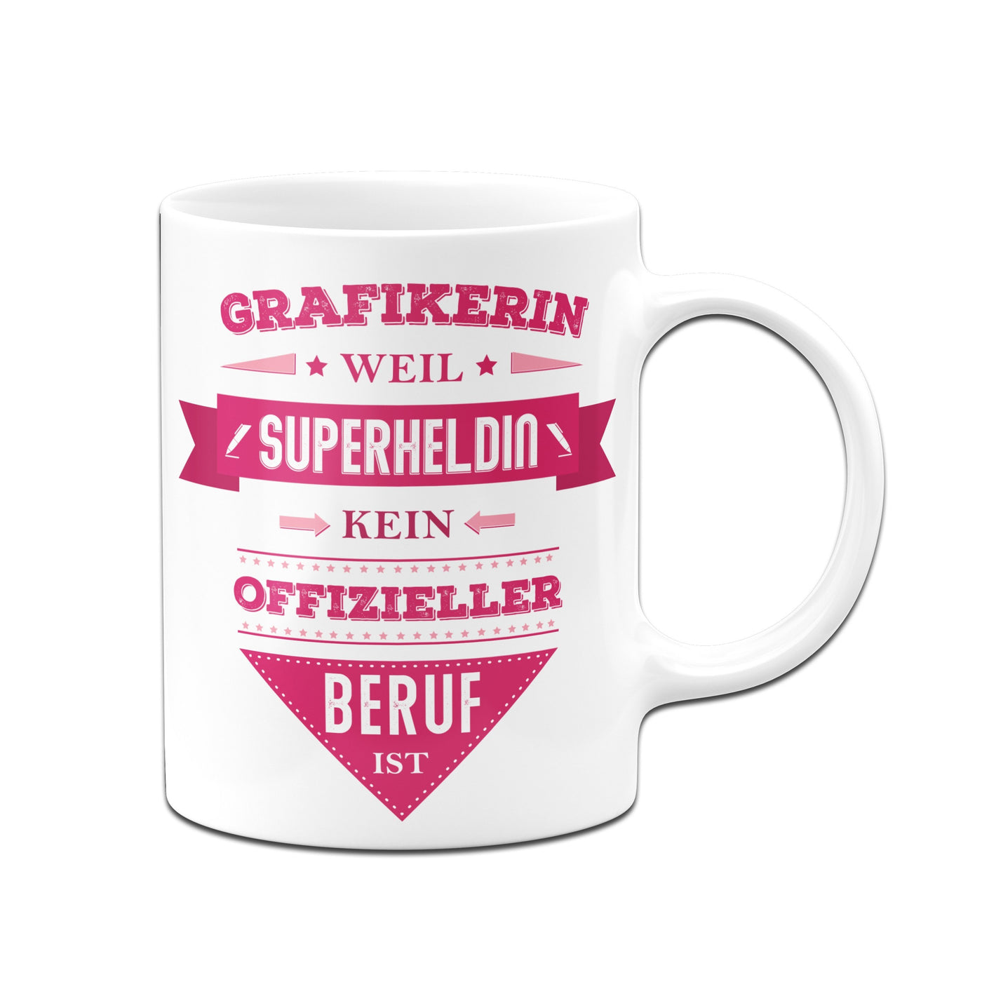 Bild: Tasse - Grafikerin, weil Superheldin kein offizieller Beruf ist. Geschenkidee