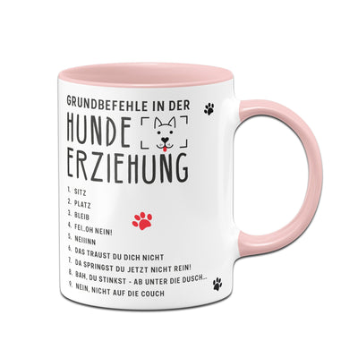 Bild: Tasse - Grundbefehle in der Hunde-Erziehung Geschenkidee