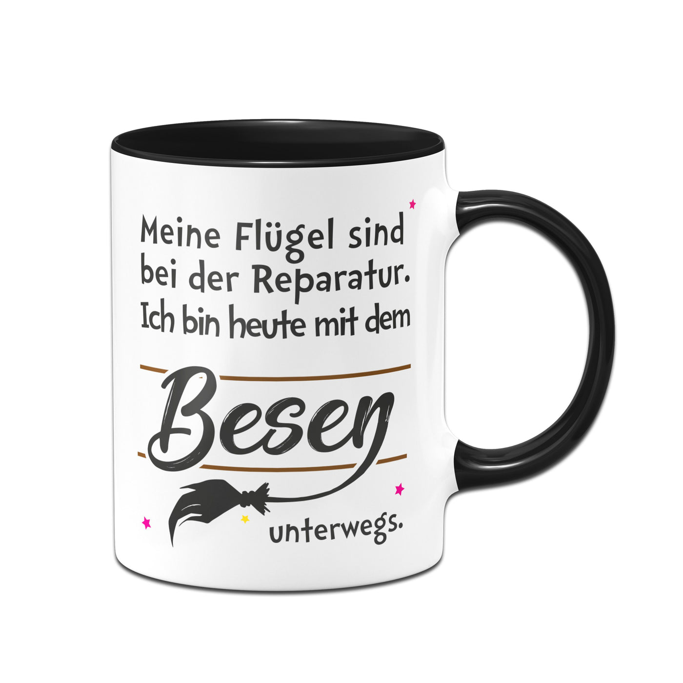 Bild: Tasse - Meine Flügel sind bei der Reparatur. Geschenkidee