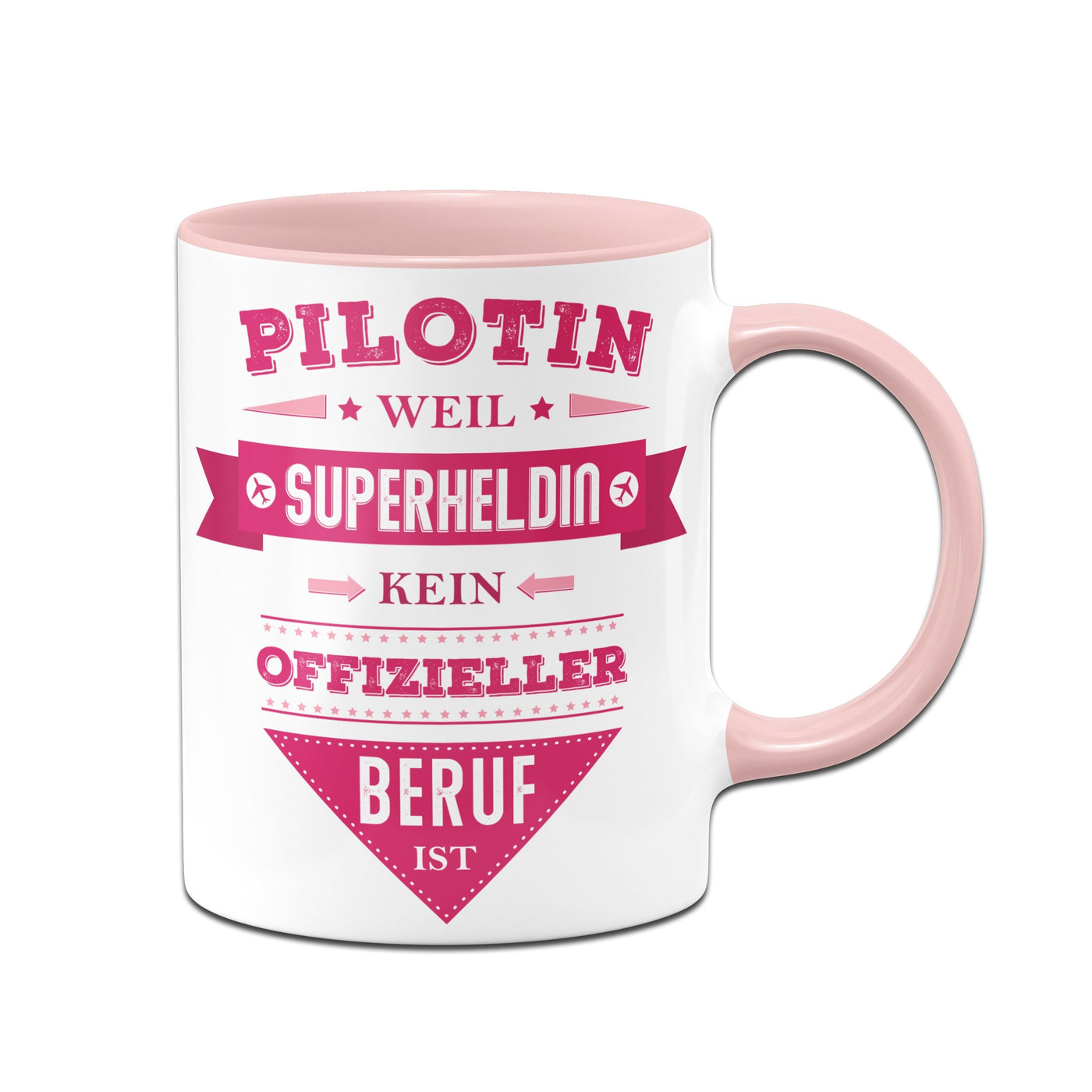 Bild: Tasse - Pilotin, weil Superheldin kein offizieller Beruf ist. Geschenkidee