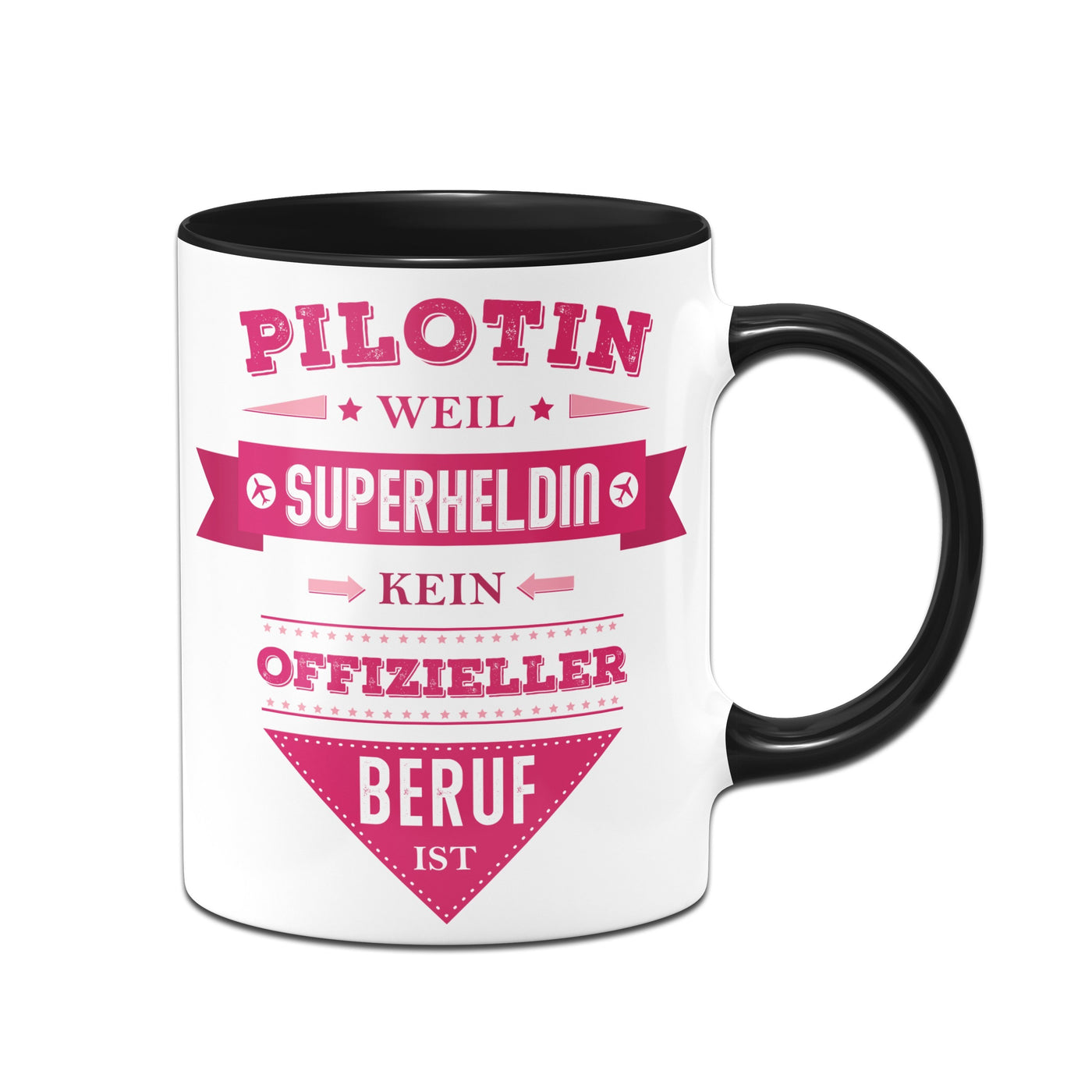 Bild: Tasse - Pilotin, weil Superheldin kein offizieller Beruf ist. Geschenkidee