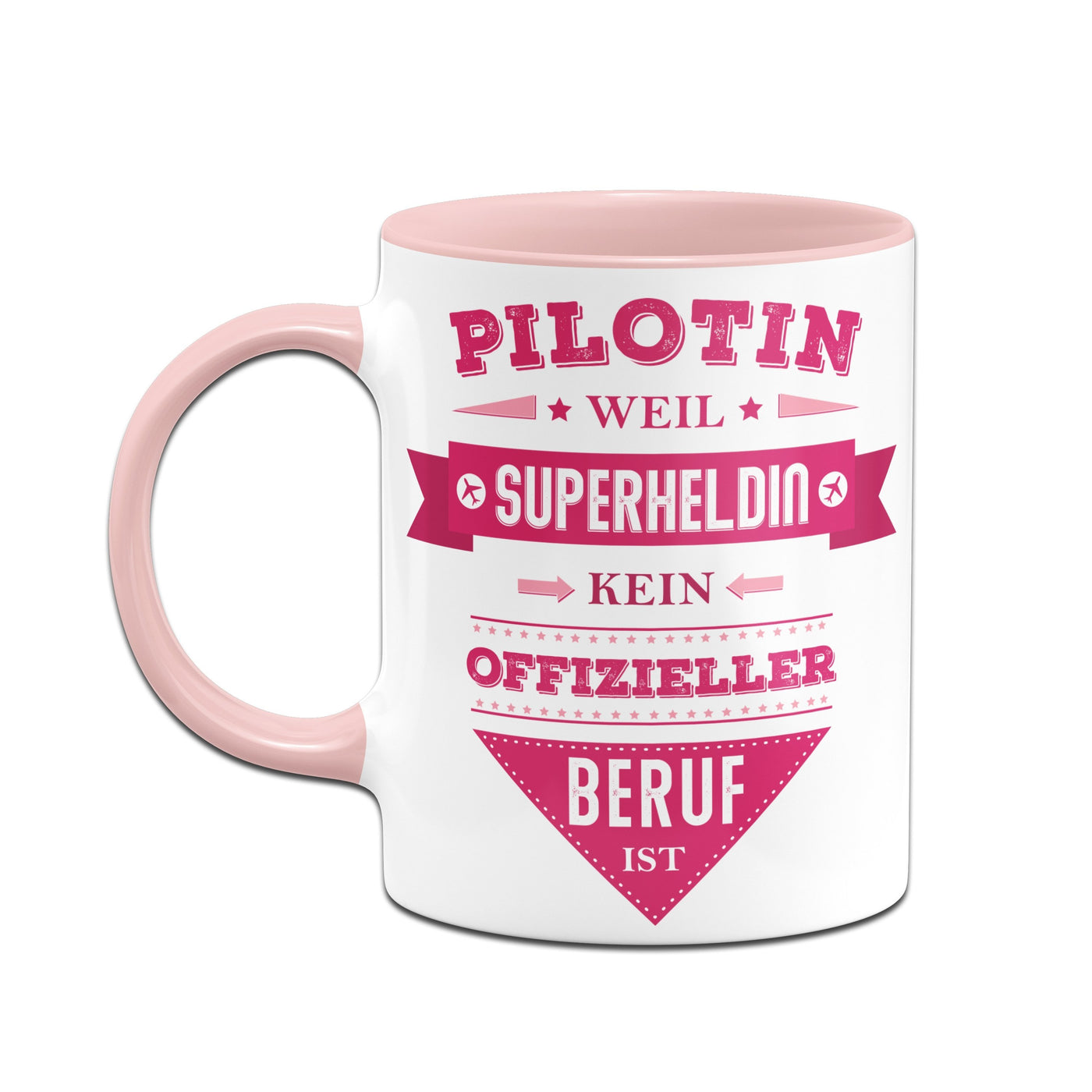 Bild: Tasse - Pilotin, weil Superheldin kein offizieller Beruf ist. Geschenkidee