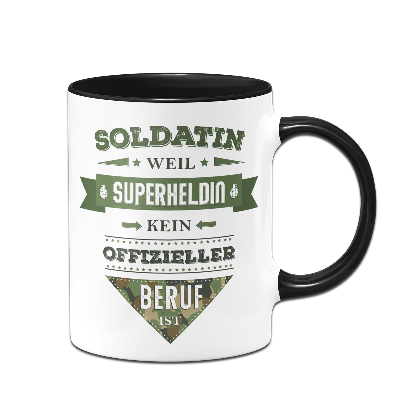 Bild: Tasse - Soldatin, weil Superheldin kein offizieller Beruf ist. Geschenkidee