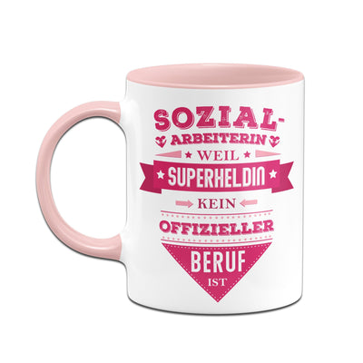 Bild: Tasse - Sozialarbeiterin, weil Superheldin kein offizieller Beruf ist. Geschenkidee