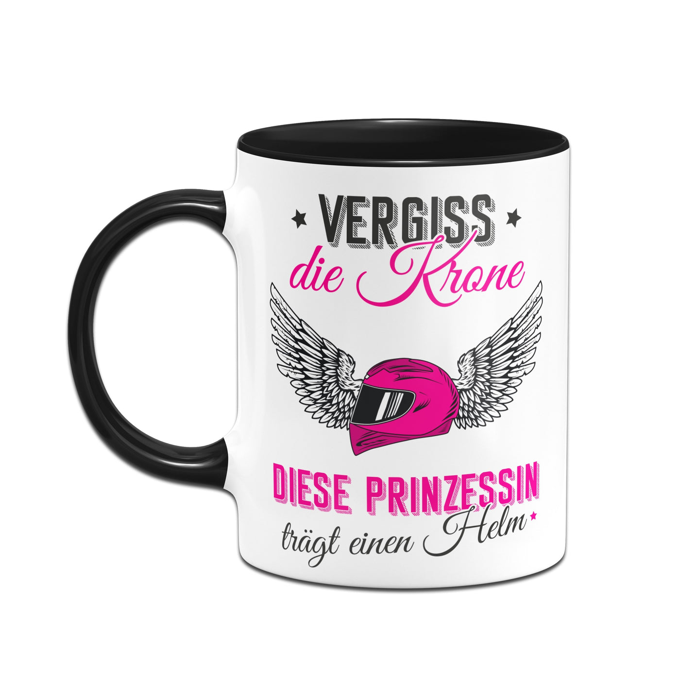 Bild: Tasse - Vergiss die Krone, diese Prinzessin trägt einen Helm. Geschenkidee