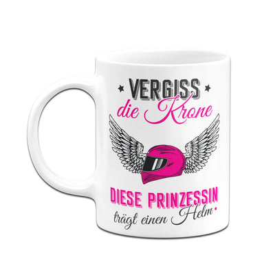 Bild: Tasse - Vergiss die Krone, diese Prinzessin trägt einen Helm. Geschenkidee