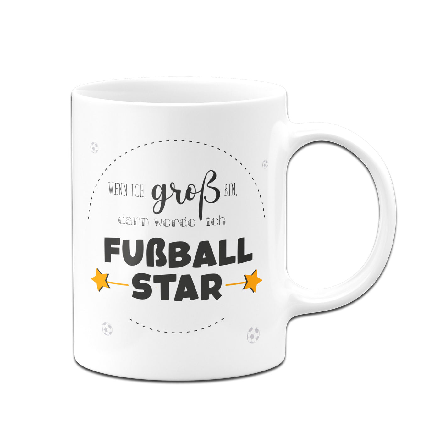 Bild: Tasse - Wenn ich groß bin, dann werde ich Fußballstar. Geschenkidee