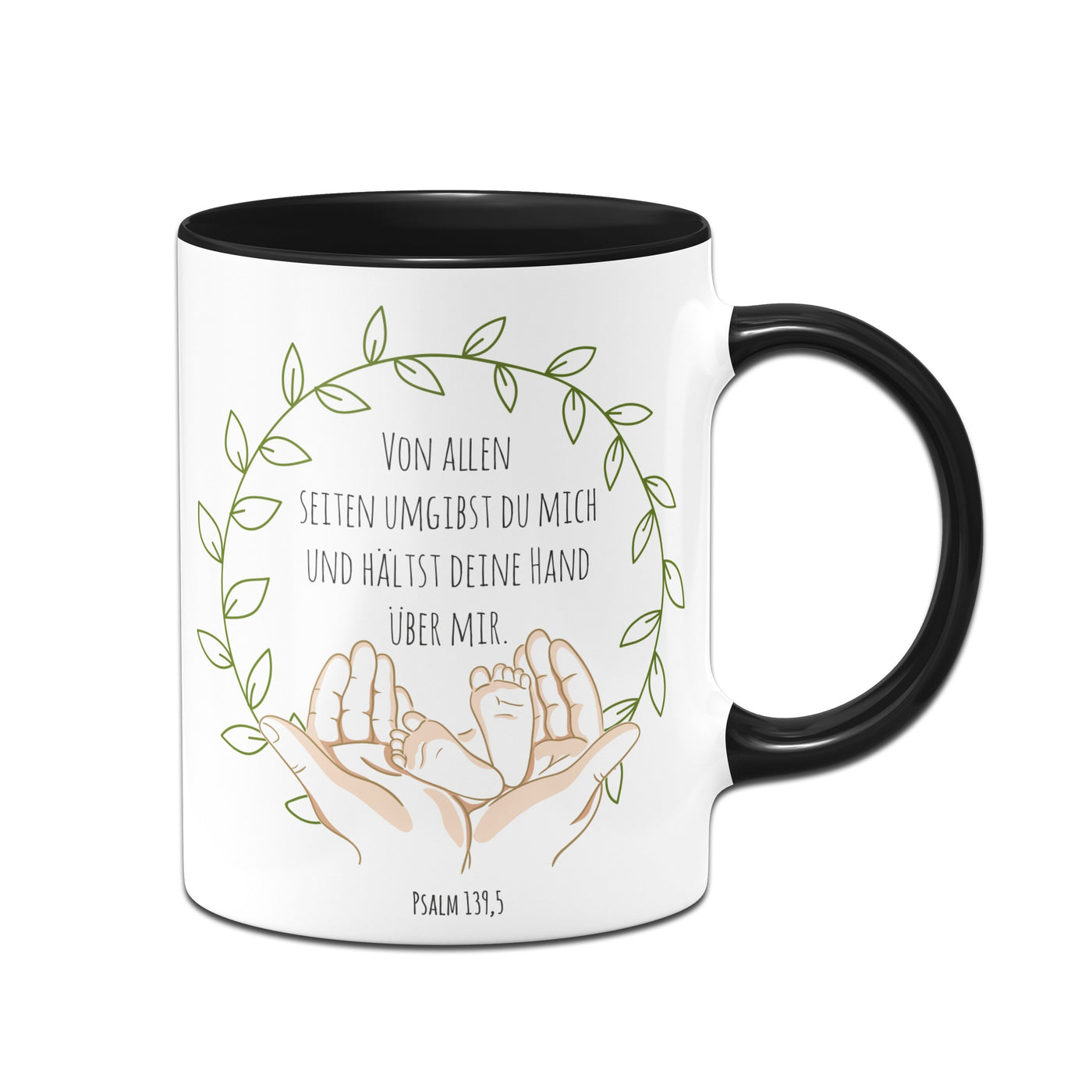 Bild: Tasse - Von allen Seiten umgibst du mich Psalm 139,5 Geschenkidee