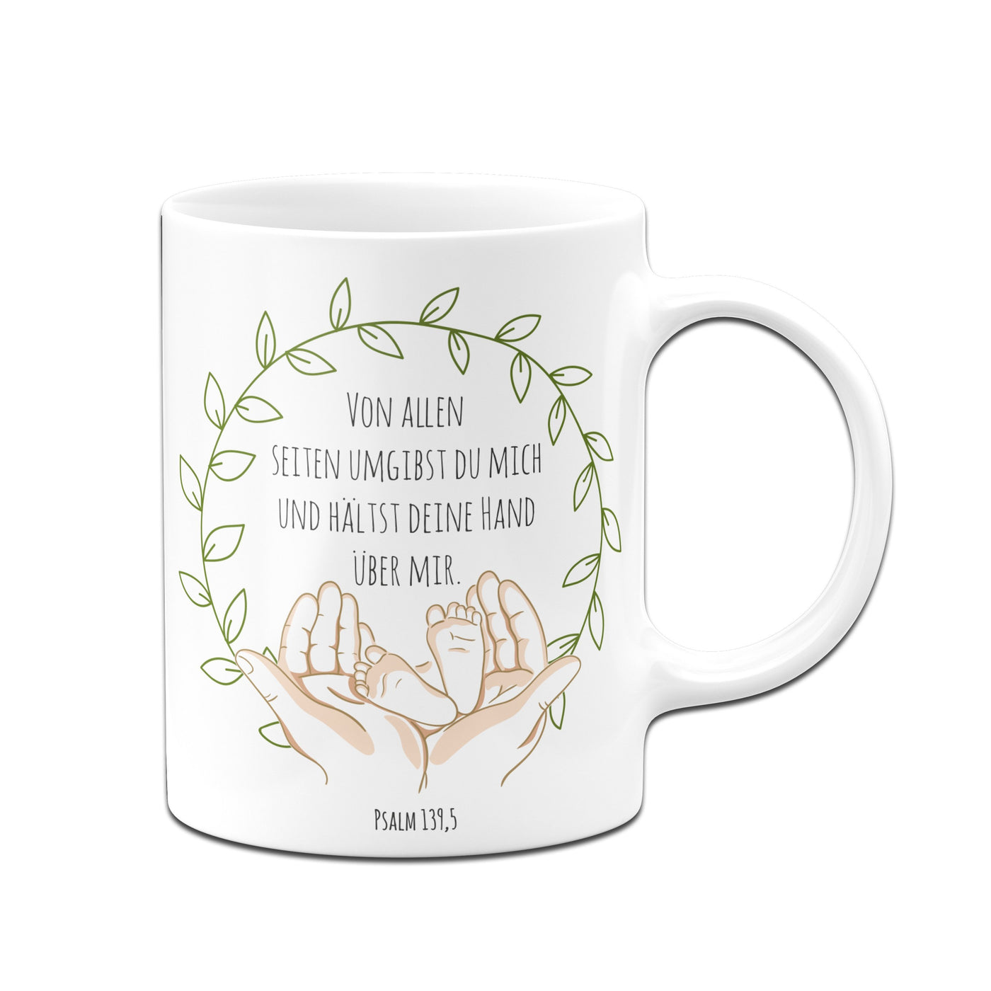 Bild: Tasse - Von allen Seiten umgibst du mich Psalm 139,5 Geschenkidee