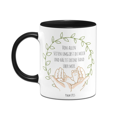 Bild: Tasse - Von allen Seiten umgibst du mich Psalm 139,5 Geschenkidee