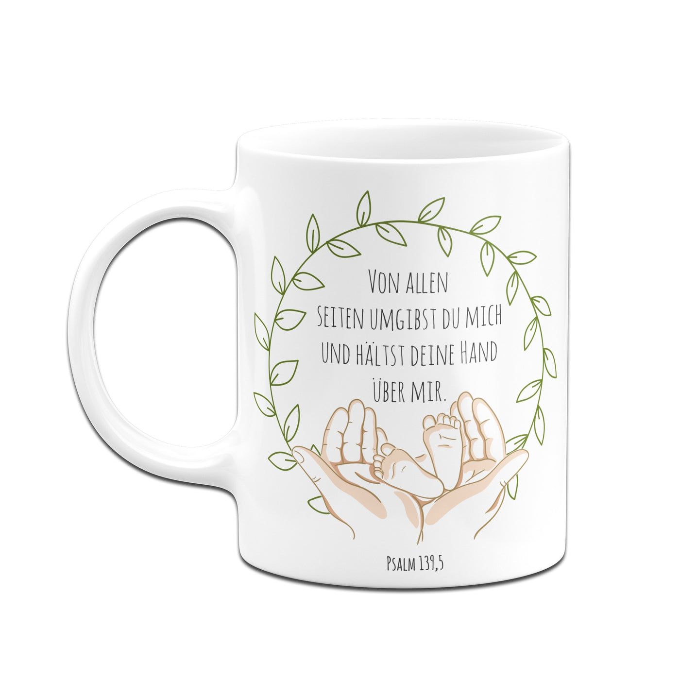 Bild: Tasse - Von allen Seiten umgibst du mich Psalm 139,5 Geschenkidee