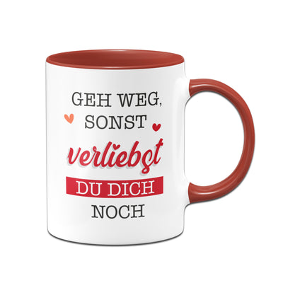 Bild: Tasse - Geh weg, sonst verliebst du dich noch. Geschenkidee