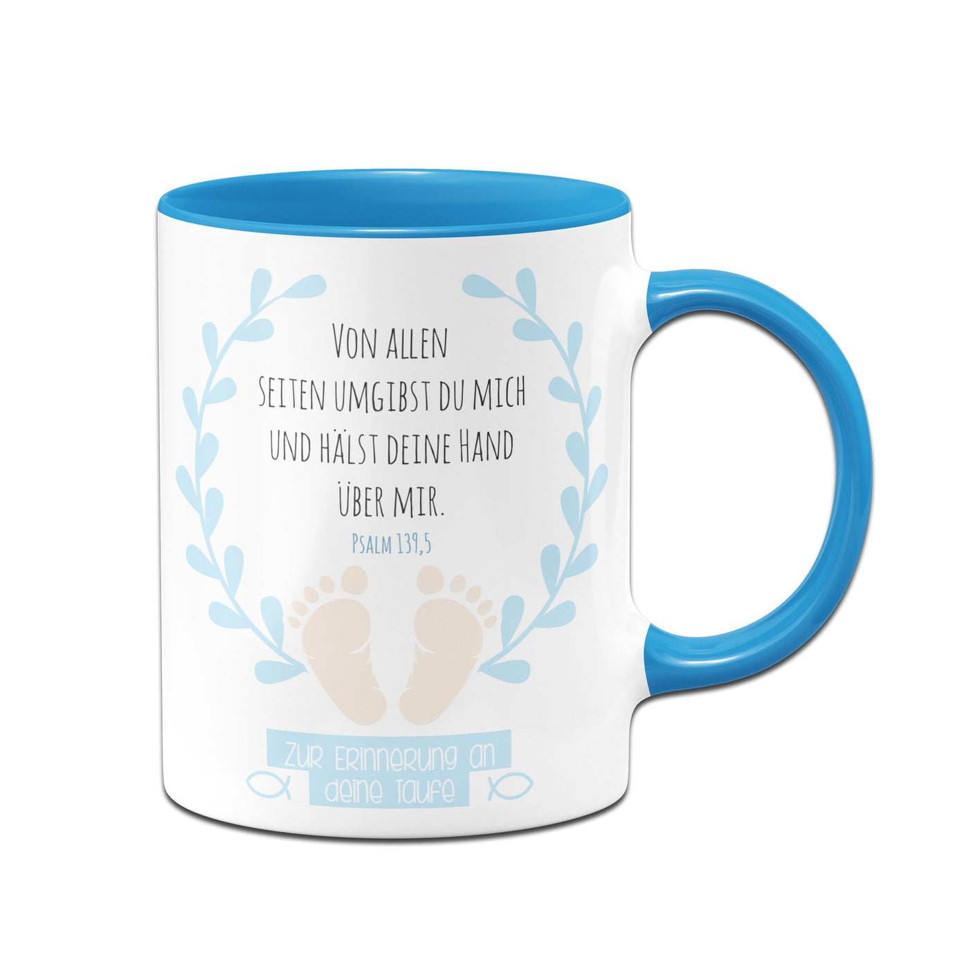 Bild: Tasse - Von allen Seiten umgibst du mich Psalm 139,5 Geschenkidee