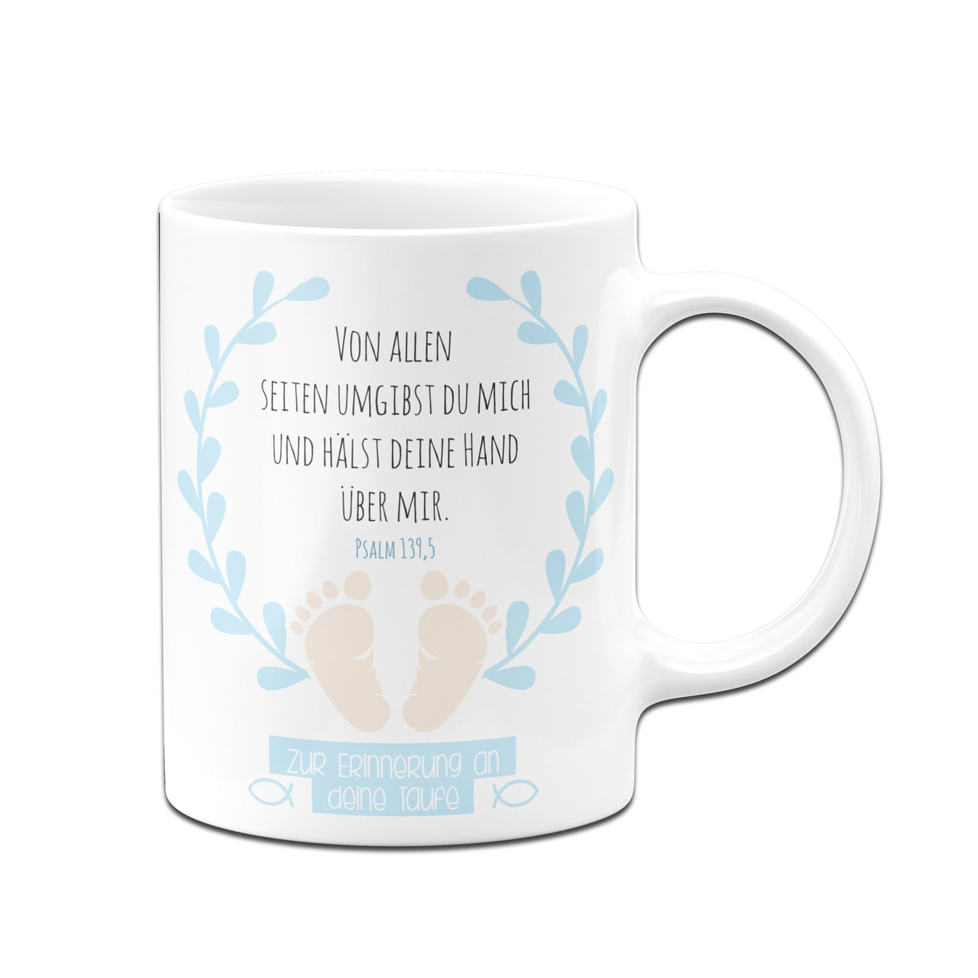 Bild: Tasse - Von allen Seiten umgibst du mich Psalm 139,5 Geschenkidee