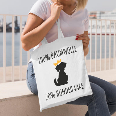 Bild: Baumwolltasche - 100% Baumwolle 20% Hundehaare Geschenkidee