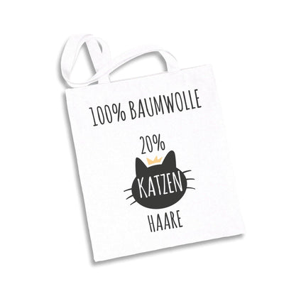 Bild: Baumwolltasche - 100% Baumwolle 20% Katzenhaare Geschenkidee