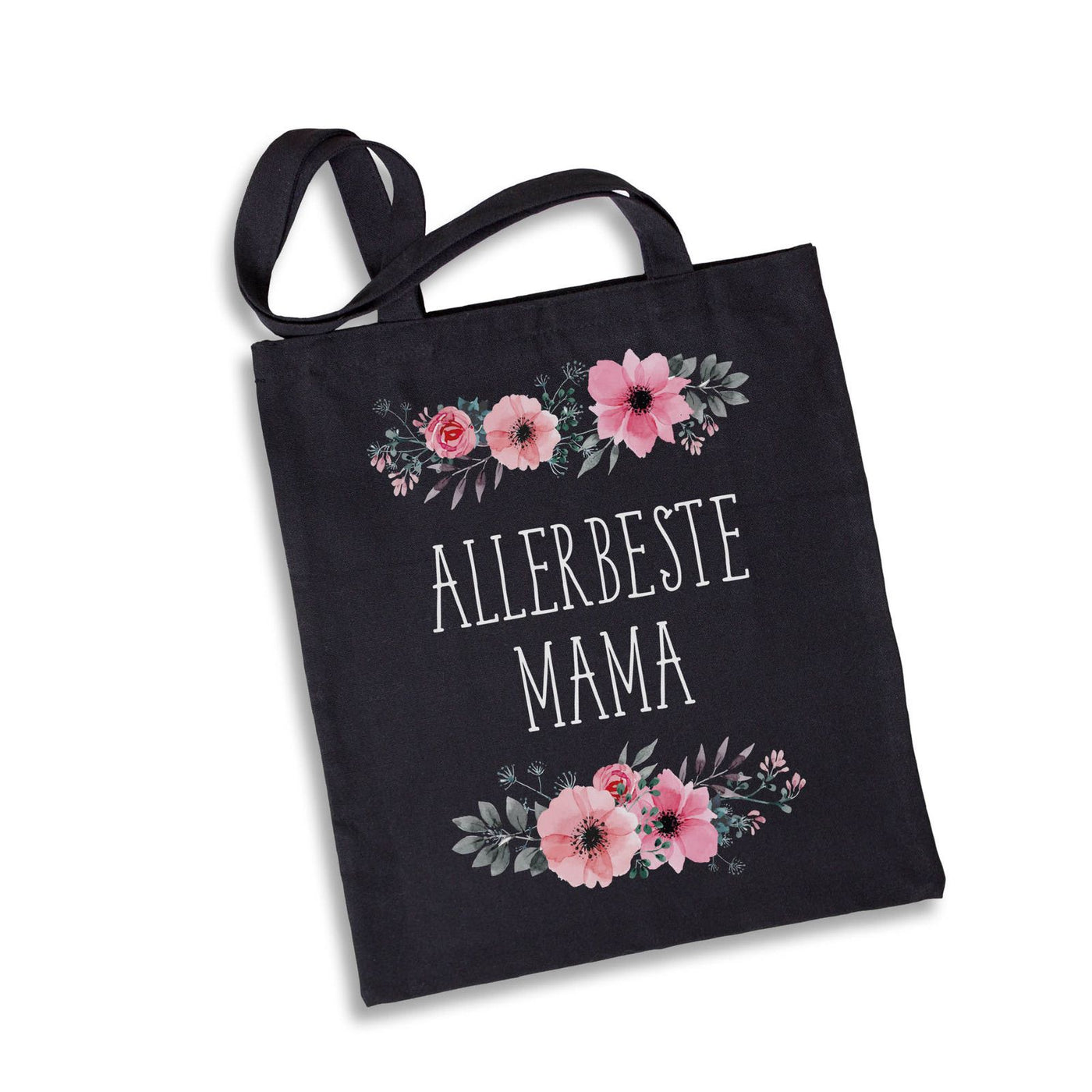 Bild: Baumwolltasche - Allerbeste Mama blumig Geschenkidee