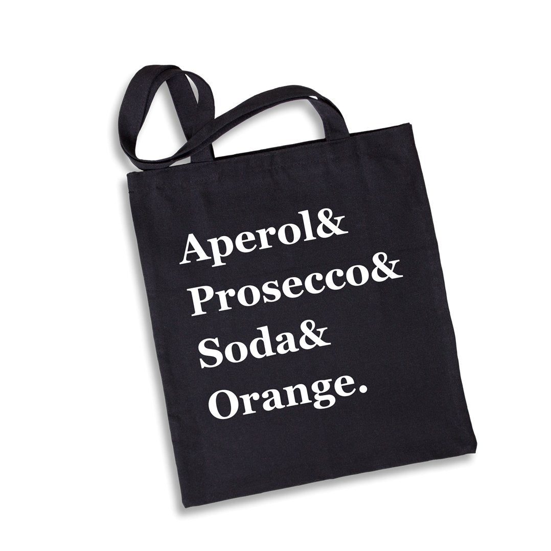 Bild: Baumwolltasche - Aperol & Prosecco & Soda & Orange. Geschenkidee