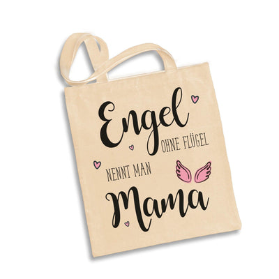 Bild: Baumwolltasche - Engel ohne Flügel nennt man Mama. Geschenkidee
