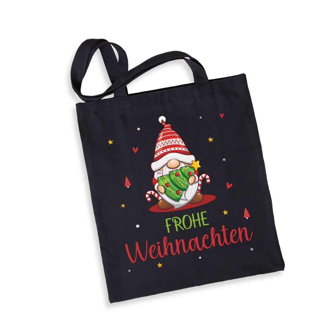 Bild: Baumwolltasche - Frohe Weihnachten (Wichtel) Geschenkidee