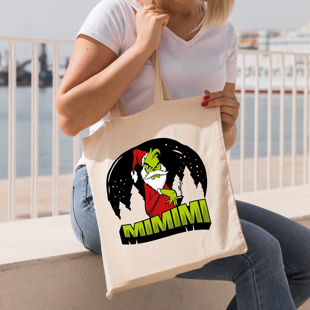 Bild: Baumwolltasche - Grinch - Mimimi Geschenkidee